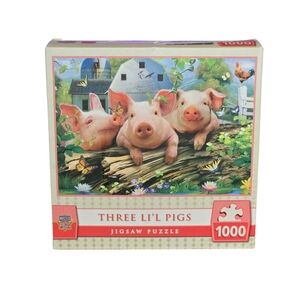 Master Pieces "Three‎ Li'l Pigs" Howard Robinson 1000 Piece Jigsaw Puzzle Sealed